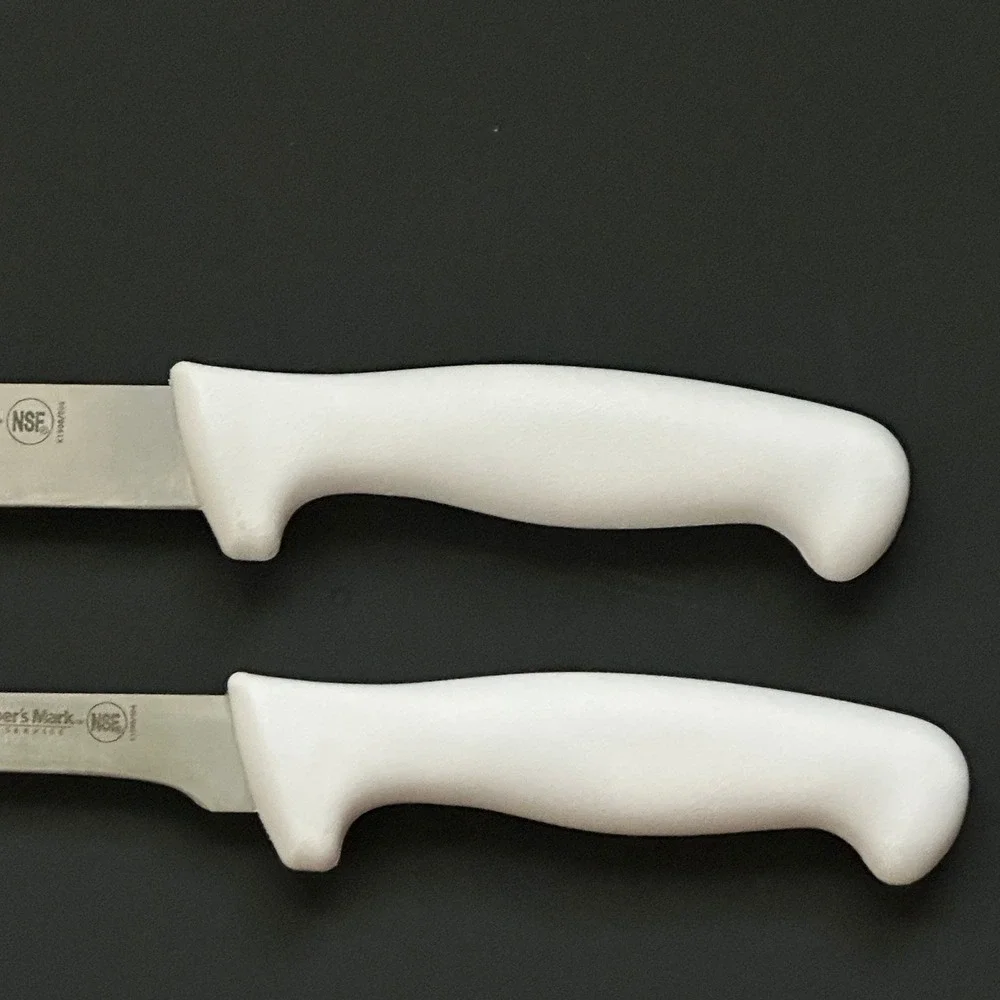 Members Mark Food Service Knife Set 2pc NSF White Handle K1900/004 K1900/006 6in